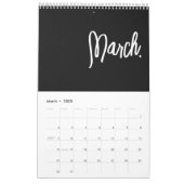 Black and White Modern Minimalist Wall Calendar | Zazzle