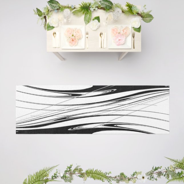 Black and White Modern Outdoor Rug (Insitu (Wedding 2))