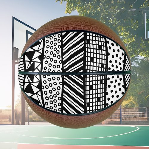 Black and white _ modern pattern basketball