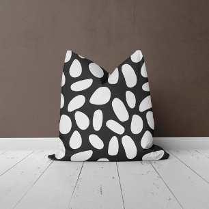 Black and White Modern Pattern Sofa Throw Pillow
