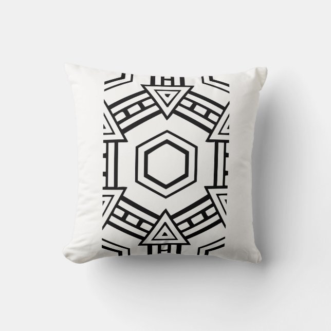 black and white modern  pillow (Front)