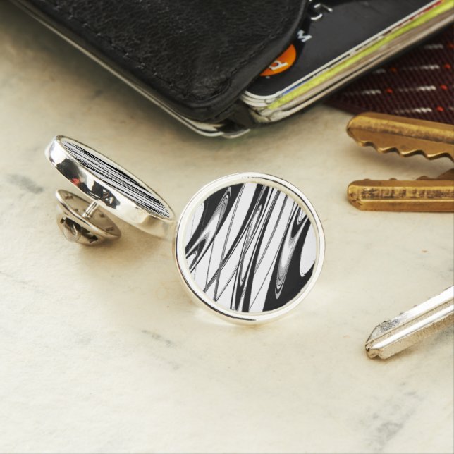 Black and White Modern Pin (In Situ)