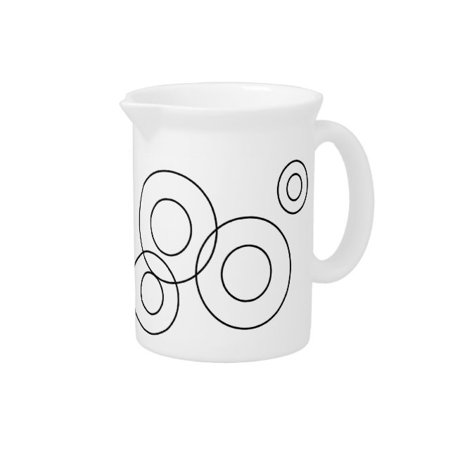 Black and White Modern Pitcher (Right)