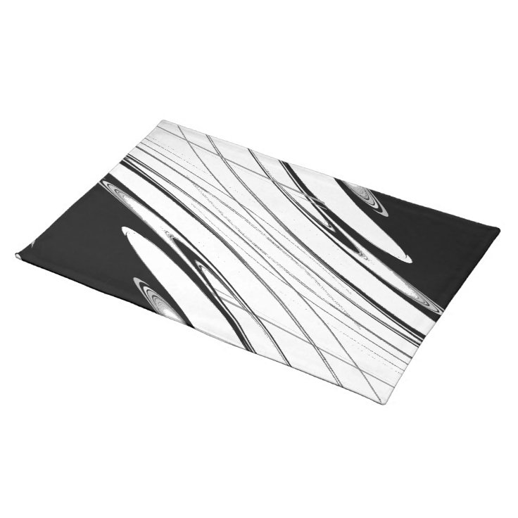 Black and White Modern Placemat Zazzle