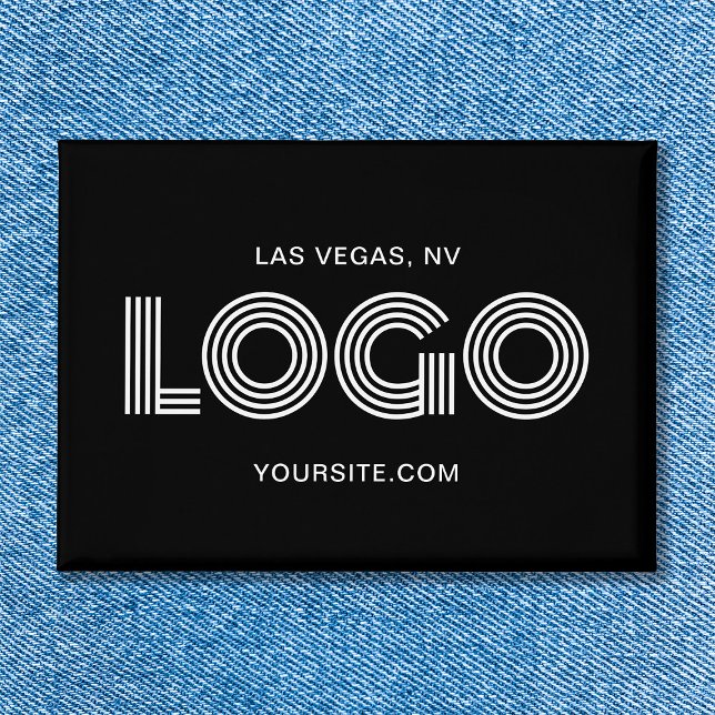 Black and White Modern Rectangular Logo Button (Black and White Modern Rectangular Logo Button)