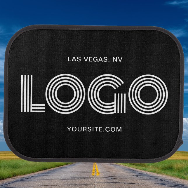 Black and White Modern Rectangular Logo Promo Car Floor Mat (Black and White Modern Rectangular Logo Promo Car Floor Mat)