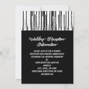 Black and White Modern Stripe Elegant Minimalist Invitation