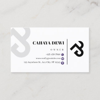 Black and White Modern Studio Business Card