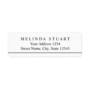 Black and White Modern Stylish Label
