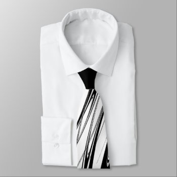 Black And White Modern Tie by kahmier at Zazzle