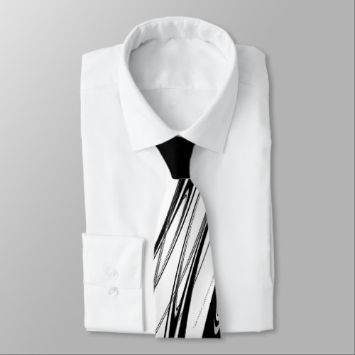 Black and White Modern Tie