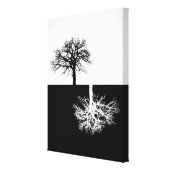 Black and white modern tree art canvas | Zazzle