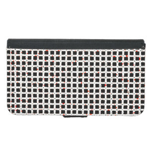 Black and White Modern Trendy Abstract Pattern Wallet Phone Case For Samsung Galaxy S5
