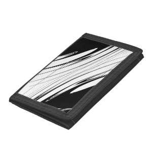 Black and White Modern Tri-fold Wallet