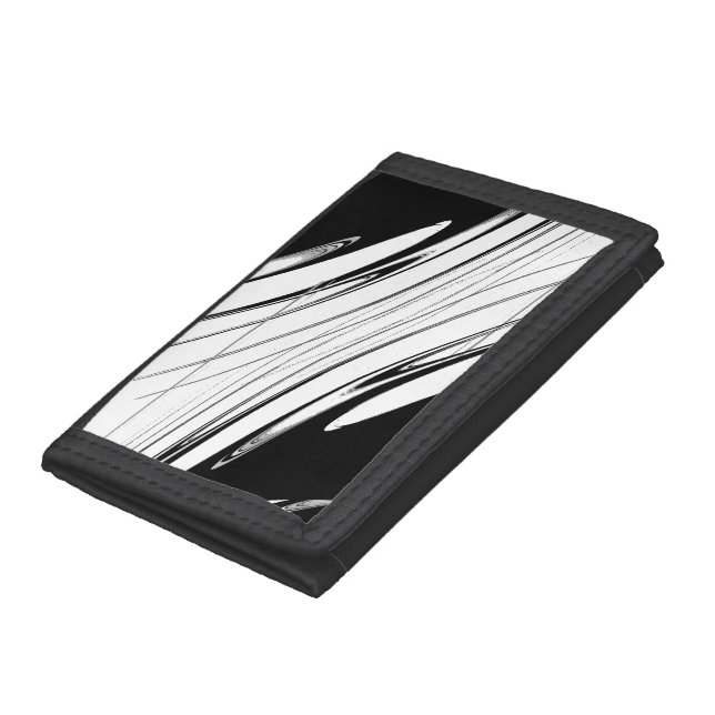 Black and White Modern Trifold Wallet (Bottom)