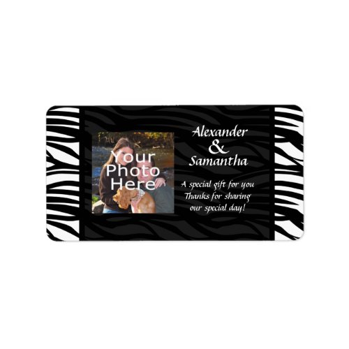 Black and White Modern Wedding Gift or Favor Label