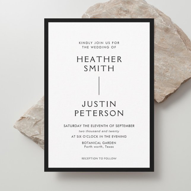 Black and White Modern Wedding Invitations (Creator Uploaded)