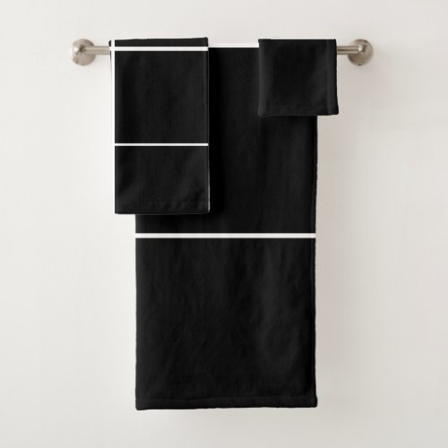 Black And White Monochromatic Conjunto de Toalhas Bath Towel Set