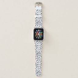 Black and white monochrome spot apple watch band | Zazzle