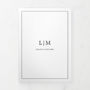 Black and White Monogram Business Brochure