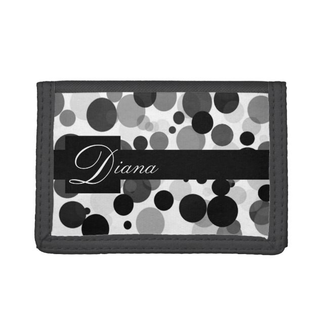 Black and White Monogram Wallet (Front)