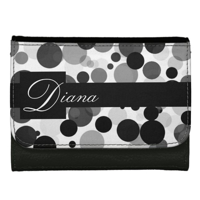 Black and White Monogram Wallet (Front)