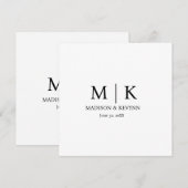 Black and White Monogram Wedding (Front/Back)