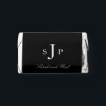 Black and White Monogram Wedding Hershey's Hershey's Miniatures<br><div class="desc">A chic,  black and white monogram looks classic on your special party items.  Customize your initials on this monogram to personalize these candy wrappers.  For coordinating items,  view the other products in our Collection.</div>