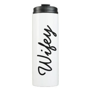 Black And White Monogrammed Cool Elegant Stylish Thermal Tumbler