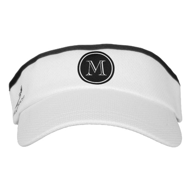 Black and White Monogrammed Initial 