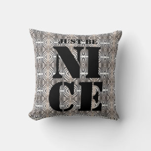 Black and White Monogrammed  Throw Pillow