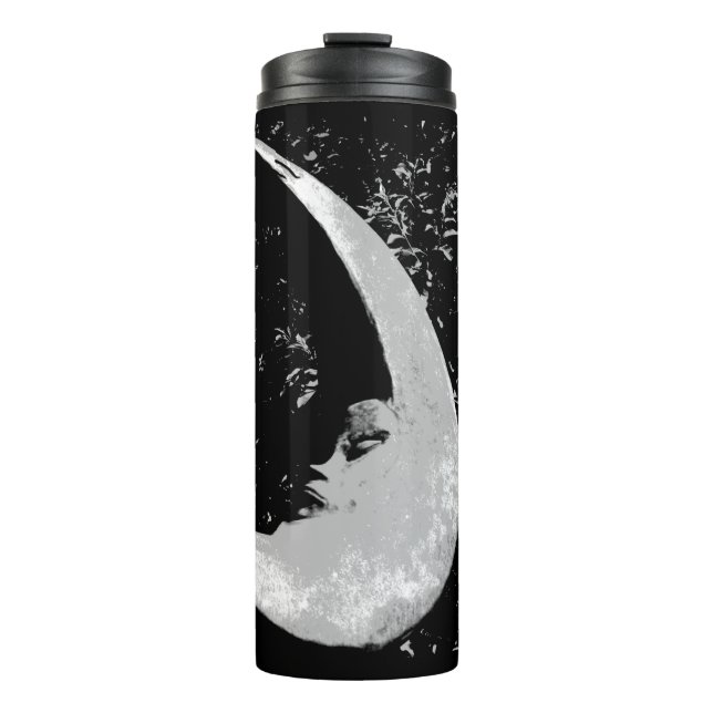 Black and White Moon Thermal Tumbler (Front)