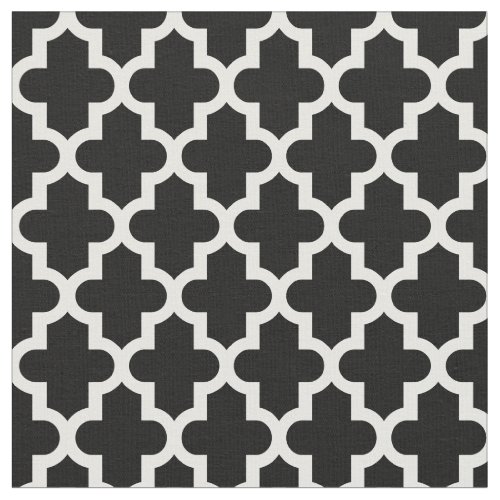 Black and White Moroccan Print Fabric