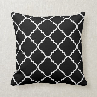 Black and white Moroccan Throw Pillow