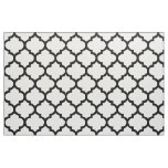 Black and White Moroccan Trellis Pattern Fabric