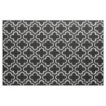 Black and White Moroccan Trellis Pattern Fabric 02
