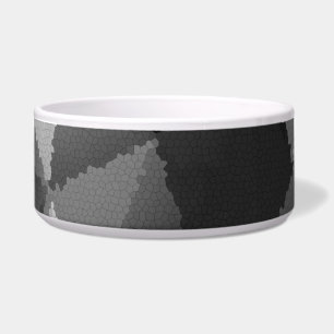 Black and white mosaic pattern bowl