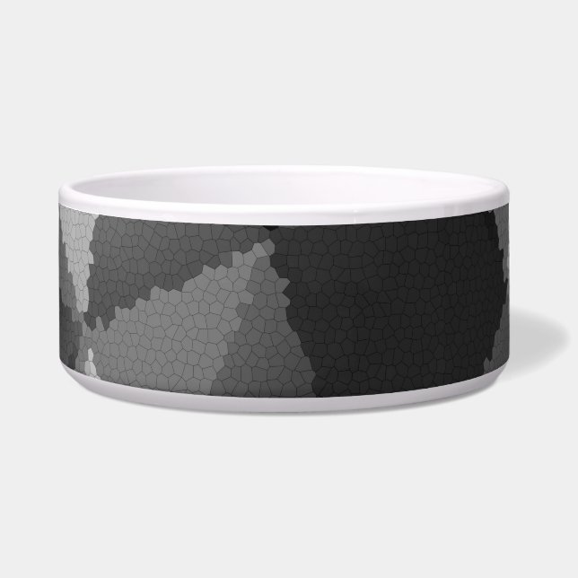 Black and white mosaic pattern bowl (Front)