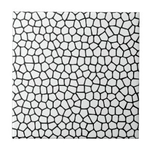 Black and white Mosaic pattern Ceramic Tile