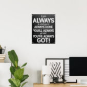 Black and White Motivational Classroom Poster | Zazzle