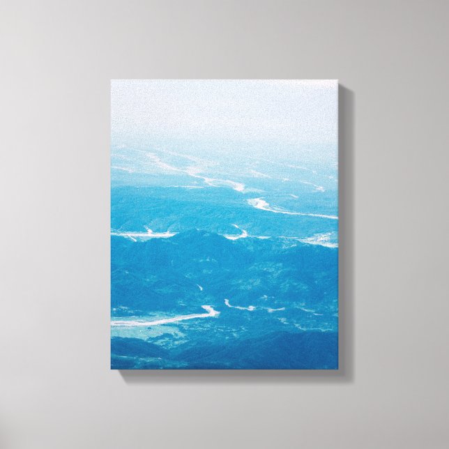black and white mountain canvas print (Front)