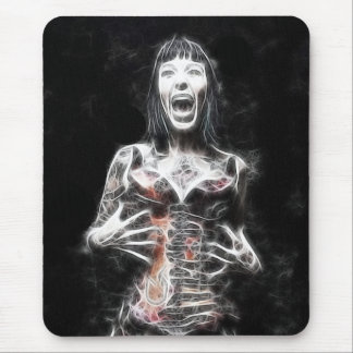 black and white mouse pad