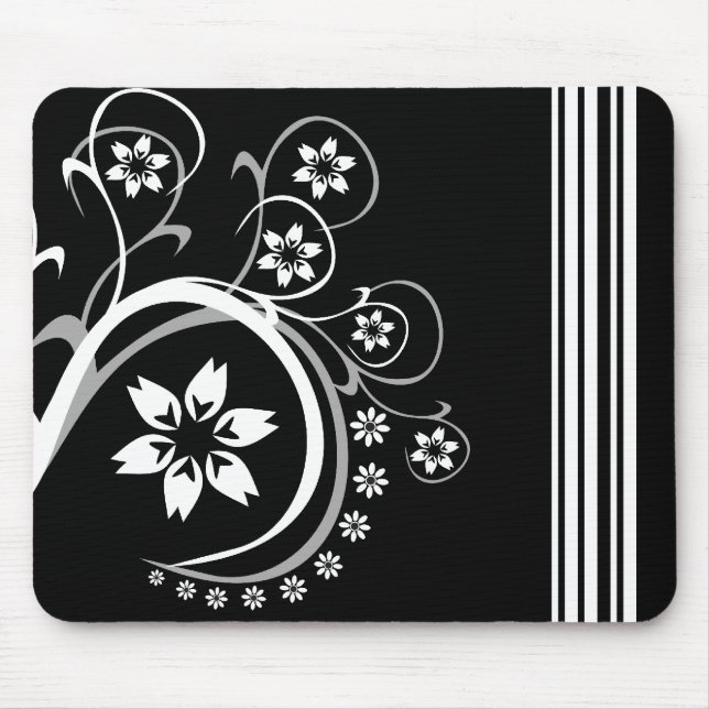 Black And White Mousepad (Front)