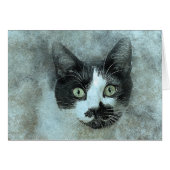 Black and White Mouser | Abstract | Watercolor (Front Horizontal)