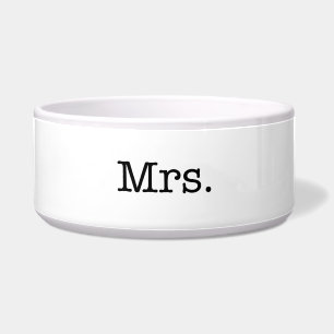 Black and White Mrs. Wedding Anniversary Quote Bowl