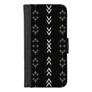 Black and White Mudcloth iPhone 8/7 Wallet Case