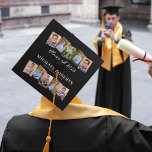 Black and White Multi Photo 2023 Graduation Cap Topper<br><div class="desc">Trendy 2023 graduation cap topper featuring a photo collage of the grad,  the class year in a elegant script font,  their name,  and class year.</div>