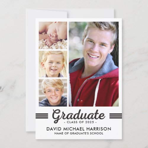School Spirit | Multi-Photo Graduation Party Cards