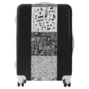  Black and white music collage  Luggage
