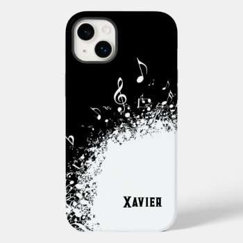 Black And White Music Explosion Case-mate Iphone 14 Plus Case by musickitten at Zazzle